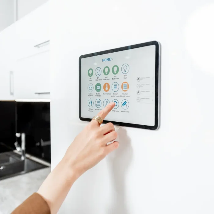 Smart home controlled by wall mounted touch screen